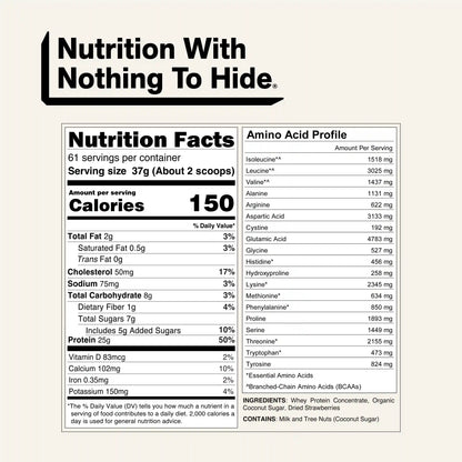 Strawberry Whey Protein Powder | Naked Strawberry Whey - 5LB
