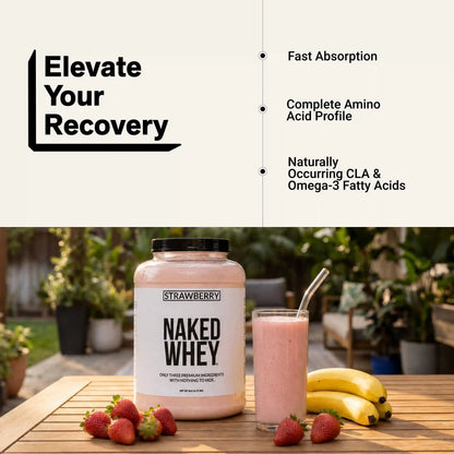 Strawberry Whey Protein Powder | Naked Strawberry Whey - 5LB