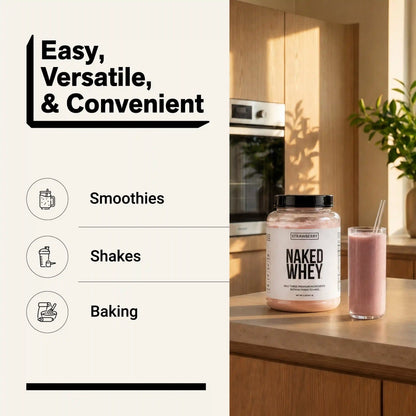 Strawberry Whey Protein Powder | Naked Strawberry Whey - 2LB