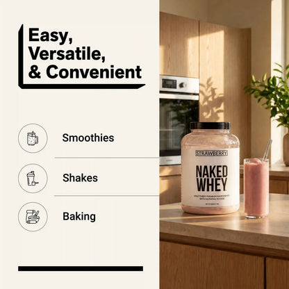 Strawberry Whey Protein Powder | Naked Strawberry Whey - 5LB