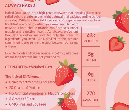Strawberry Cream Protein Oats | Naked Oats