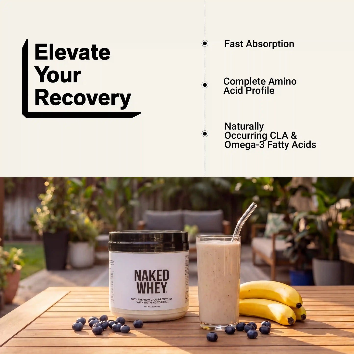 Grass Fed Whey Protein Powder | Naked Whey - 1LB