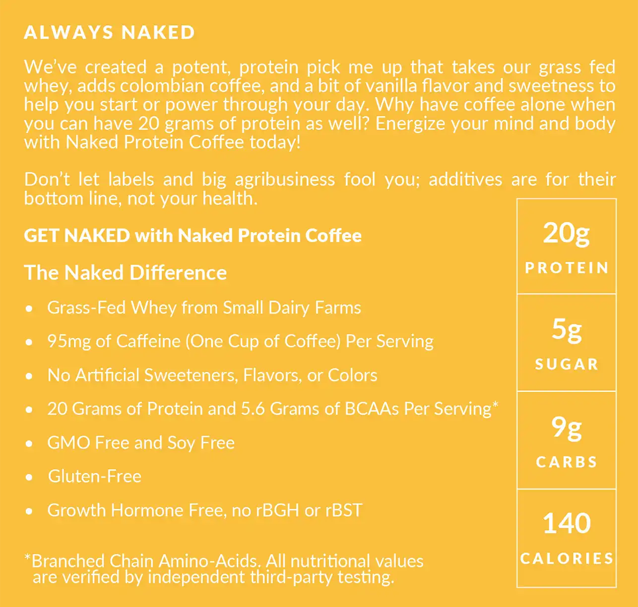 Vanilla Latte Protein Iced Coffee | Naked Protein Coffee - 17 Servings