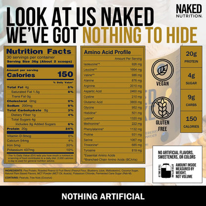 PB Blueberry Vegan Protein | Naked Shake - 30 Servings