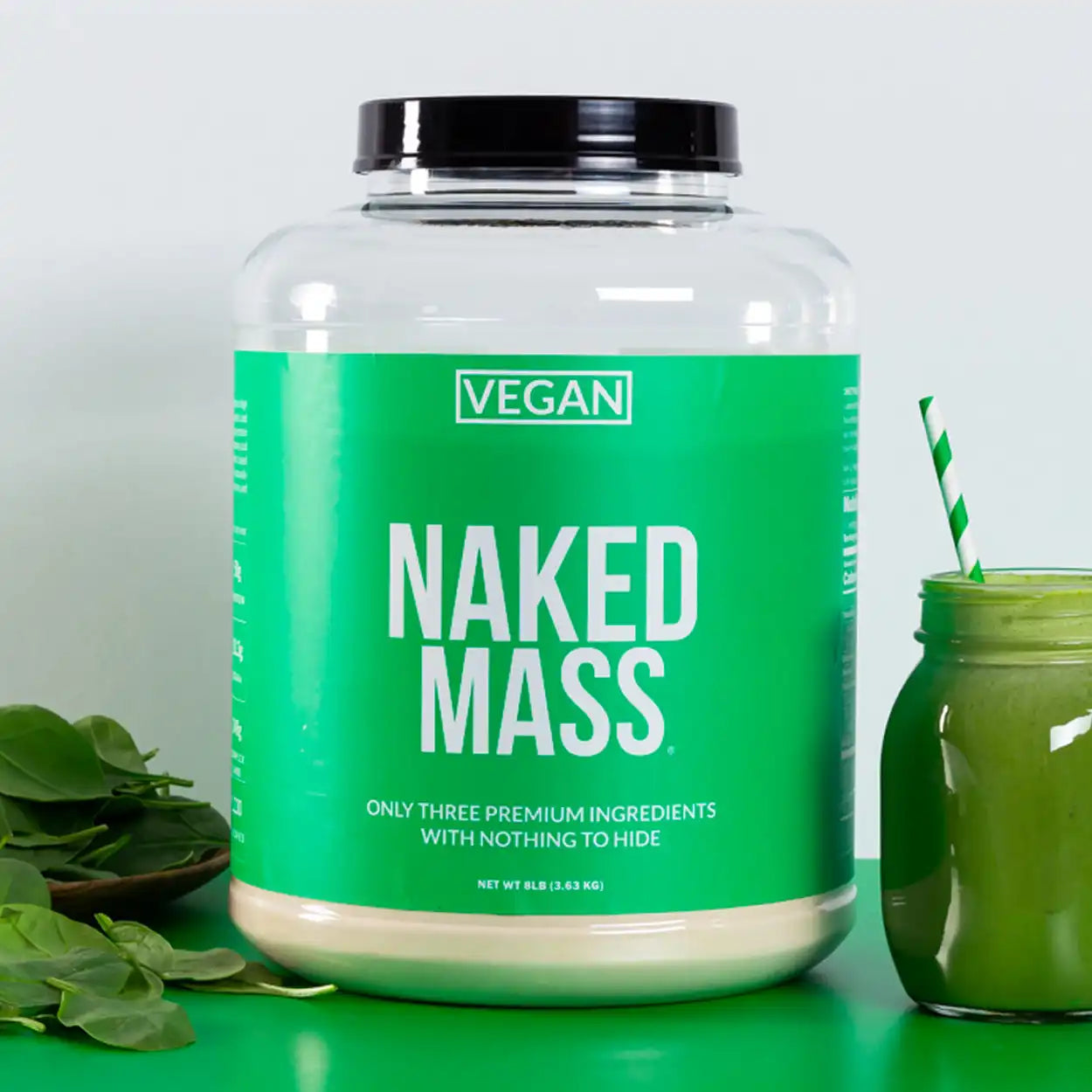 Chocolate Peanut Butter Vegan Mass Gainer Supplement | Naked Vegan Mass - 8LB