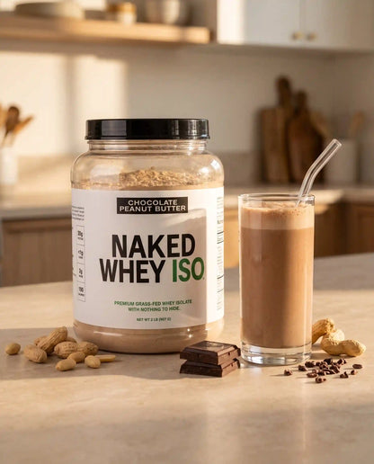 Chocolate Peanut Butter Grass-Fed Whey Isolate Protein Powder | Naked Whey Isolate - 2LB