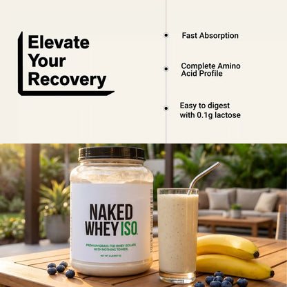 Grass Fed Whey Isolate Protein Powder | Naked Whey Isolate - 2LB